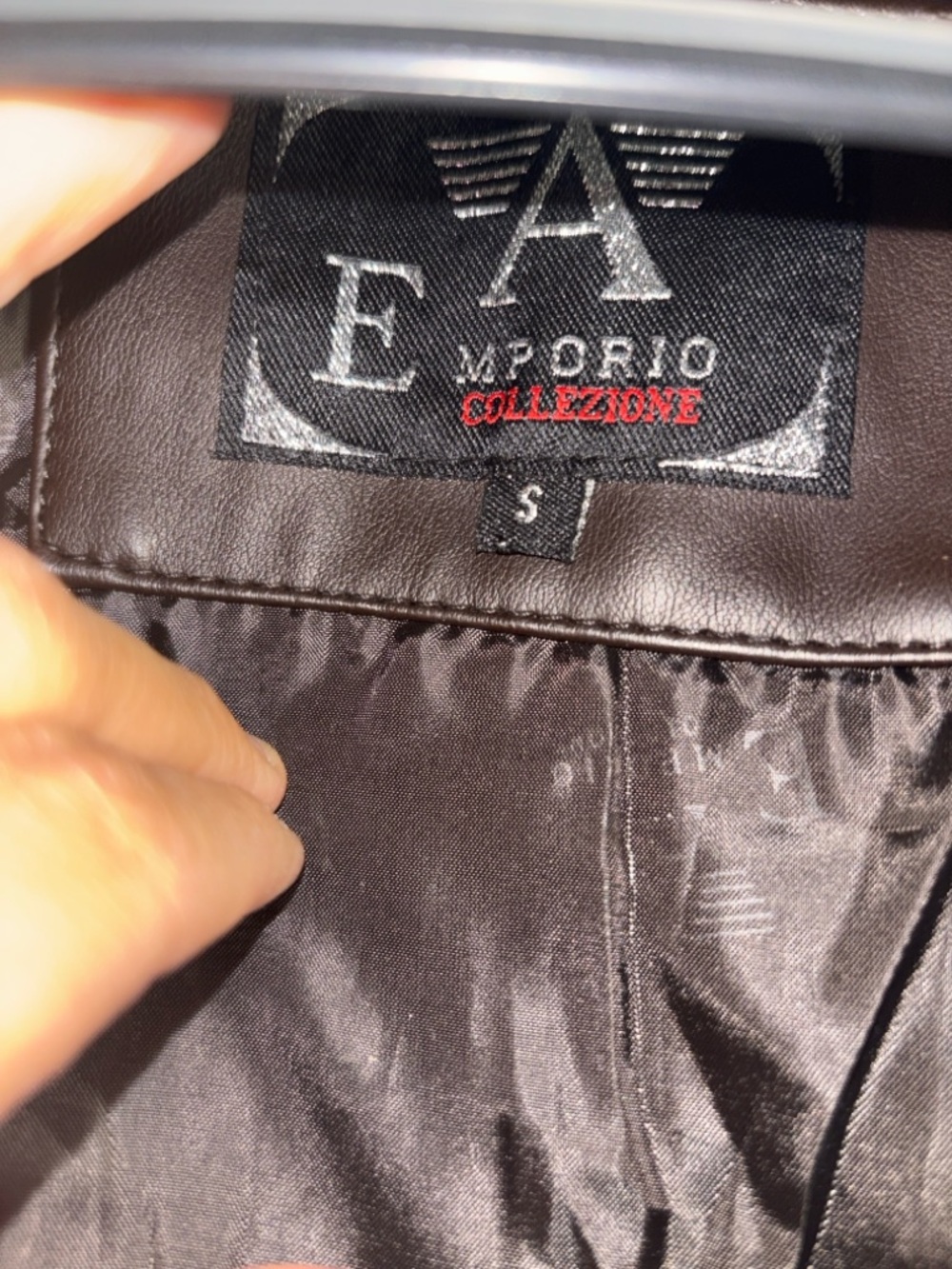 Emporio Armani Dark Brown Leather Jacket - Tailored Blazer Style - Picture 9 of 14